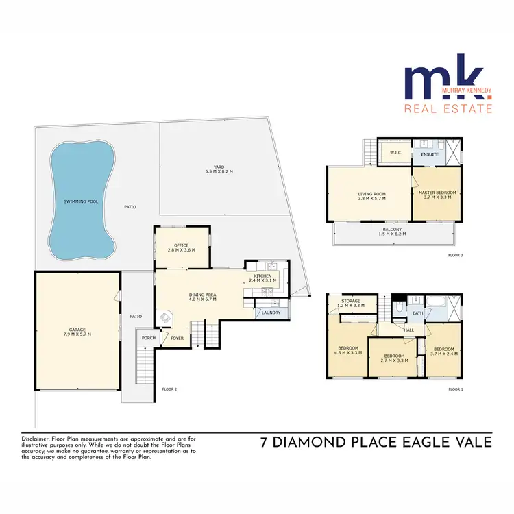 Floorplan of Homely house listing, 7 Diamond Place, Eagle Vale NSW 2558