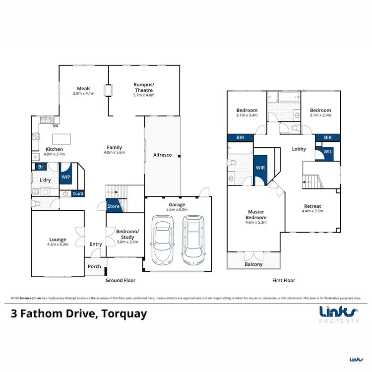 Floorplan of Homely house listing, 3 Fathom Drive, Torquay VIC 3228