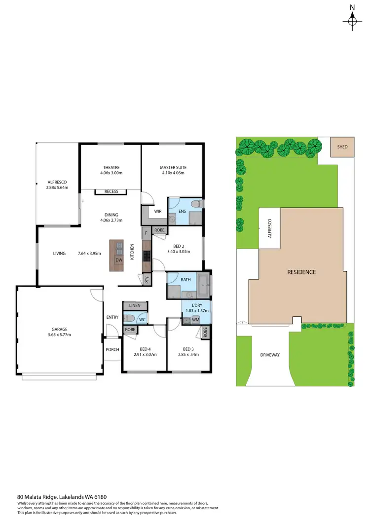 Floorplan of Homely house listing, 80 Malata Ridge, Lakelands WA 6180