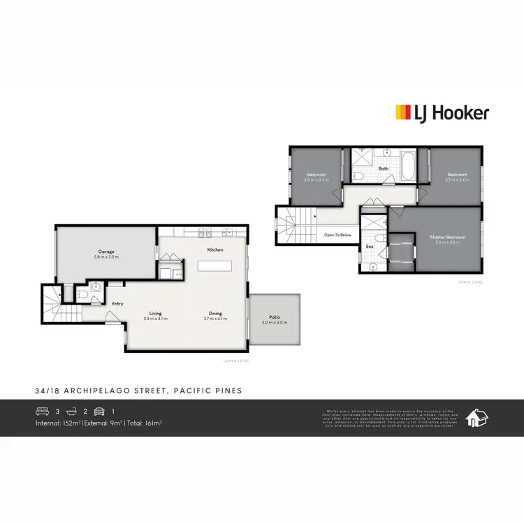 Floorplan of Homely townhouse listing, 34/18 Archipelago Street, Pacific Pines QLD 4211
