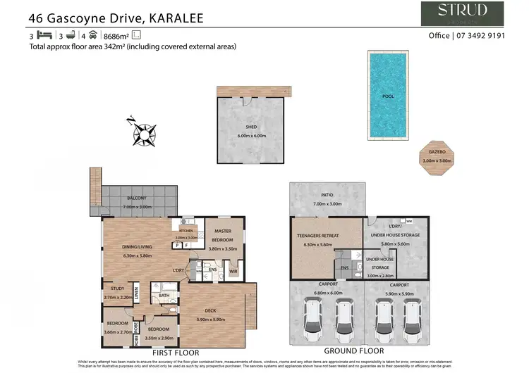 Floorplan of Homely house listing, 46 Gascoyne Drive, Karalee QLD 4306