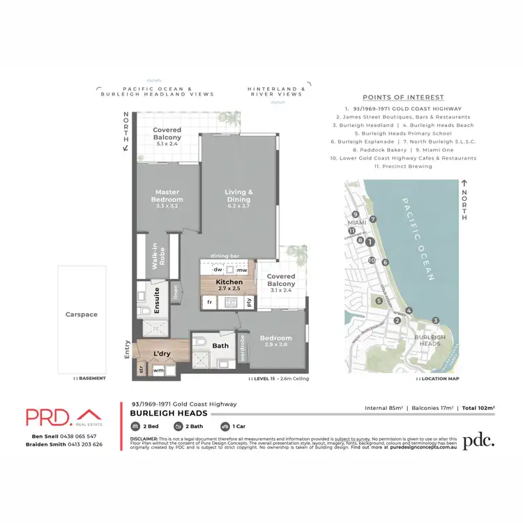 Floorplan of Homely unit listing, 93/1969 Gold Coast Highway, Burleigh Heads QLD 4220