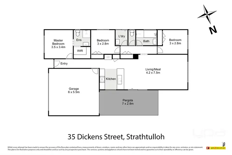 Floorplan of Homely house listing, 35 Dickens Street, Strathtulloh VIC 3338