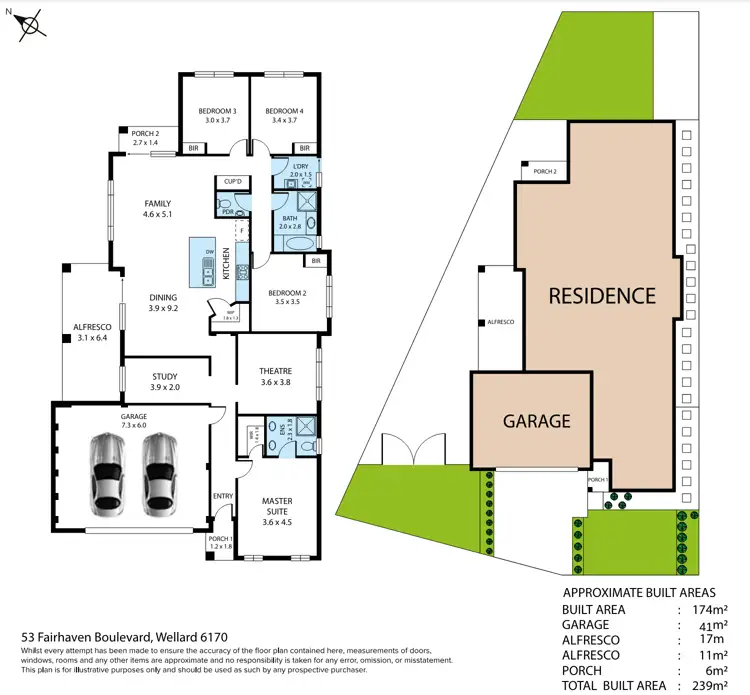 Floorplan of Homely house listing, 53 Fairhaven Boulevard, Wellard WA 6170
