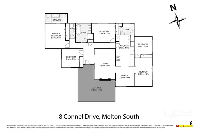 Floorplan of Homely house listing, 8 Connel Drive, Melton South VIC 3338