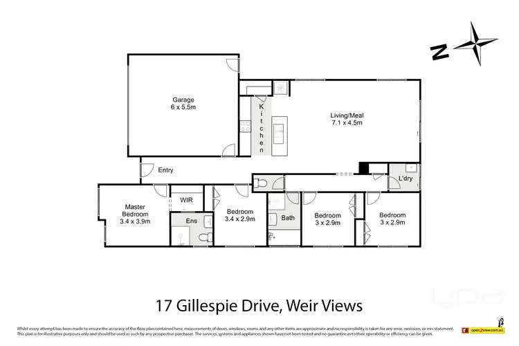 Floorplan of Homely house listing, 17 Gillespie Drive, Weir Views VIC 3338