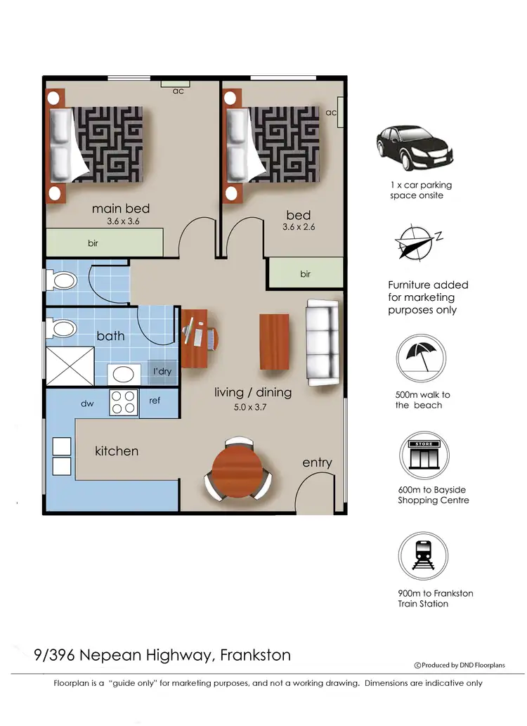 Floorplan of Homely apartment listing, 9/396 Nepean Highway, Frankston VIC 3199