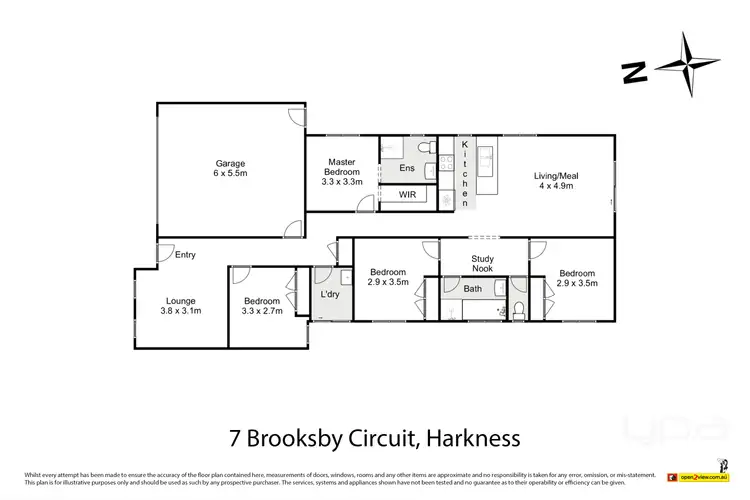 Floorplan of Homely house listing, 7 Brooksby Circuit, Harkness VIC 3337