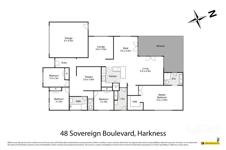 Floorplan of Homely house listing, 48 Sovereign Boulevard, Harkness VIC 3337