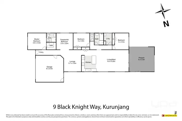 Floorplan of Homely house listing, 9 Black Knight Way, Kurunjang VIC 3337