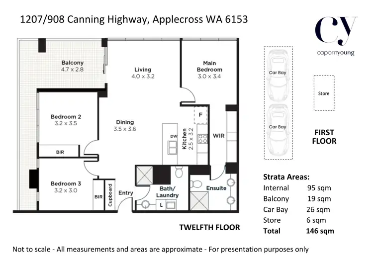 Floorplan of Homely apartment listing, 1207/908 Canning Highway, Applecross WA 6153
