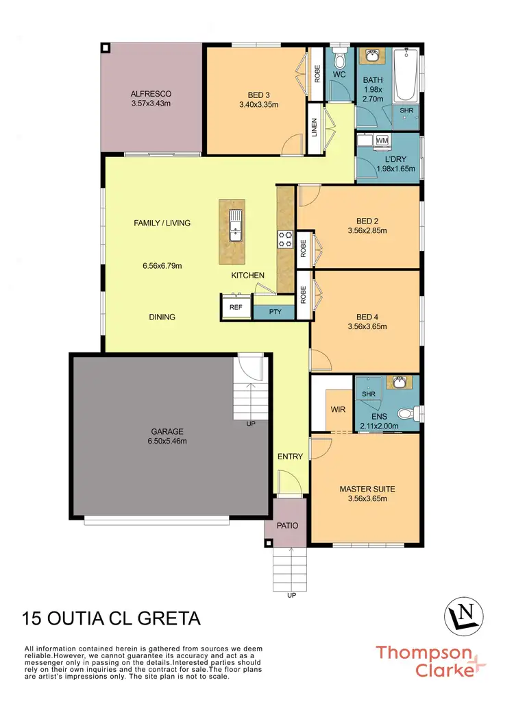Floorplan of Homely house listing, 15 Ouita Close, Greta NSW 2334