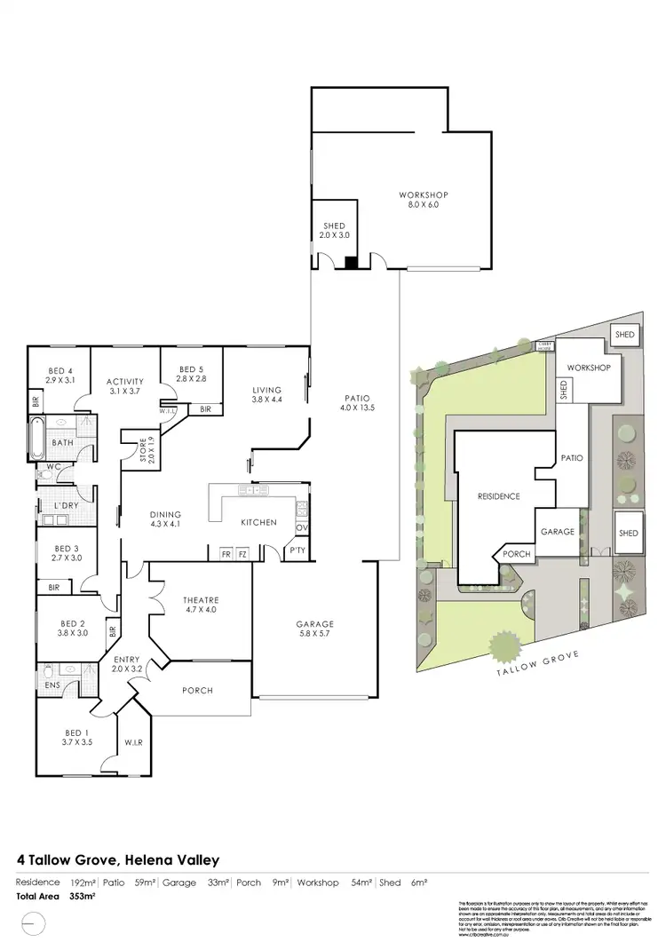 Floorplan of Homely house listing, 4 Tallow Grove, Helena Valley WA 6056