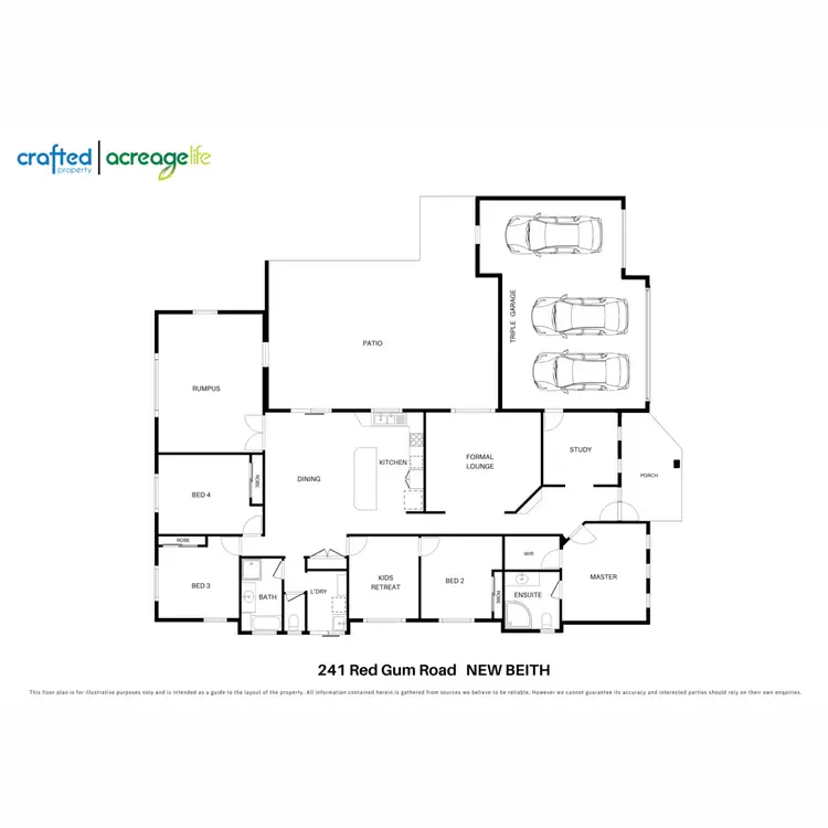Floorplan of Homely rural property listing, 241 Red Gum Road, New Beith QLD 4124