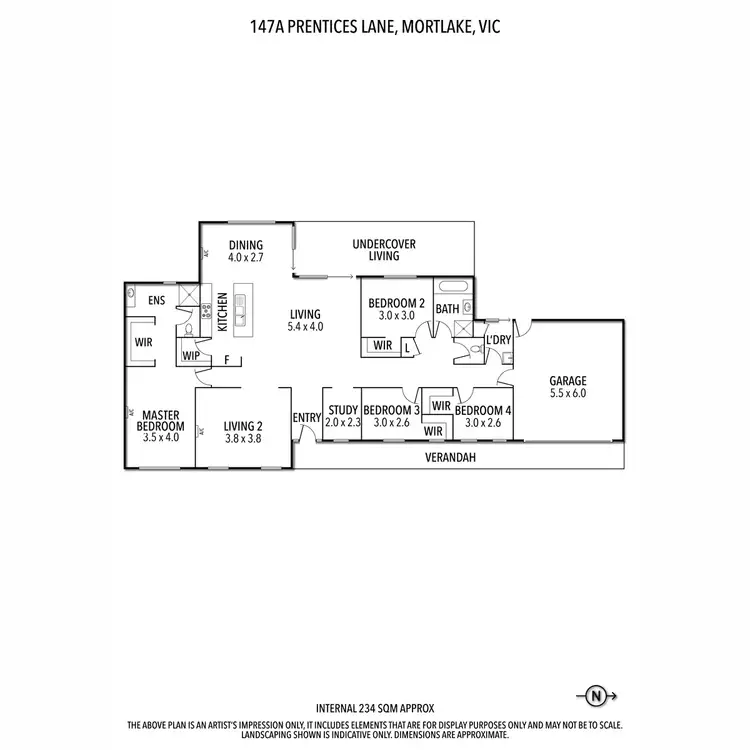 Floorplan of Homely house listing, 147A Prentices Lane, Mortlake VIC 3272