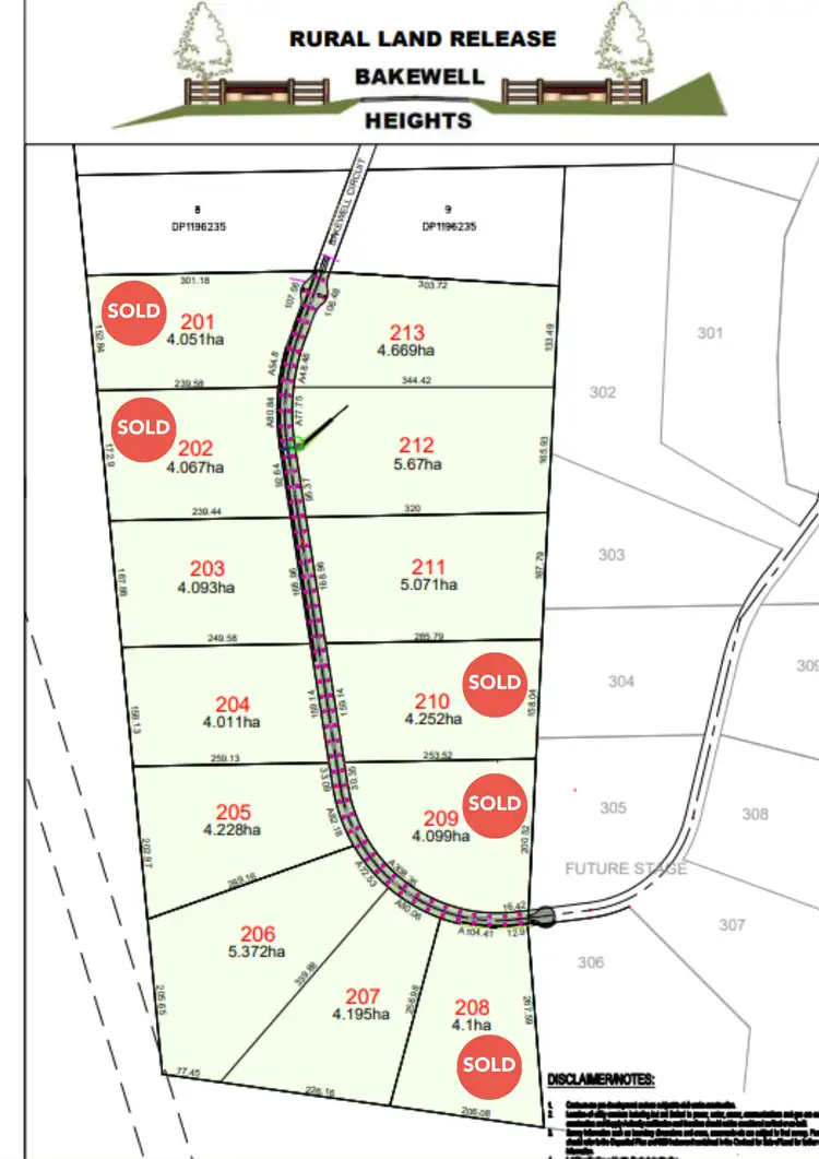 Floorplan of Homely land listing, LOT 201-213 Bakewell Circuit, Scone NSW 2337