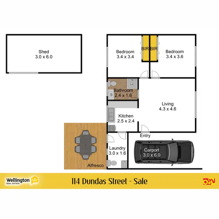 Floorplan of Homely house listing, 114 Dundas Street, Sale VIC 3850