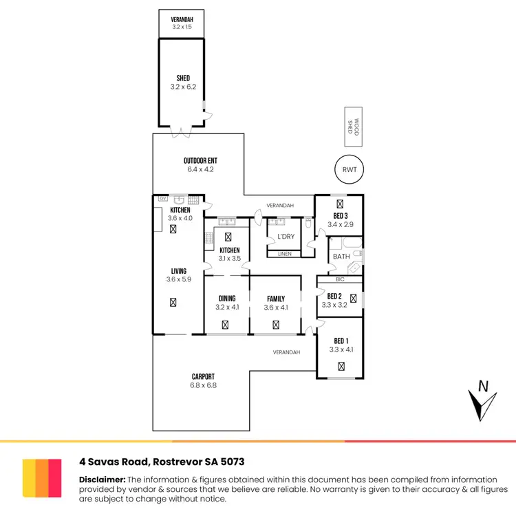 Floorplan of Homely house listing, 4 Savas Road, Rostrevor SA 5073