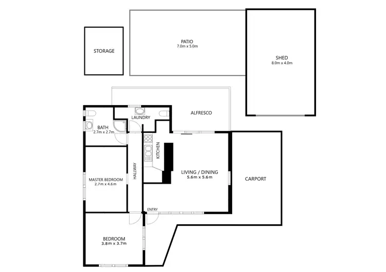 Floorplan of Homely house listing, 4 Spring Avenue, Wodonga VIC 3690