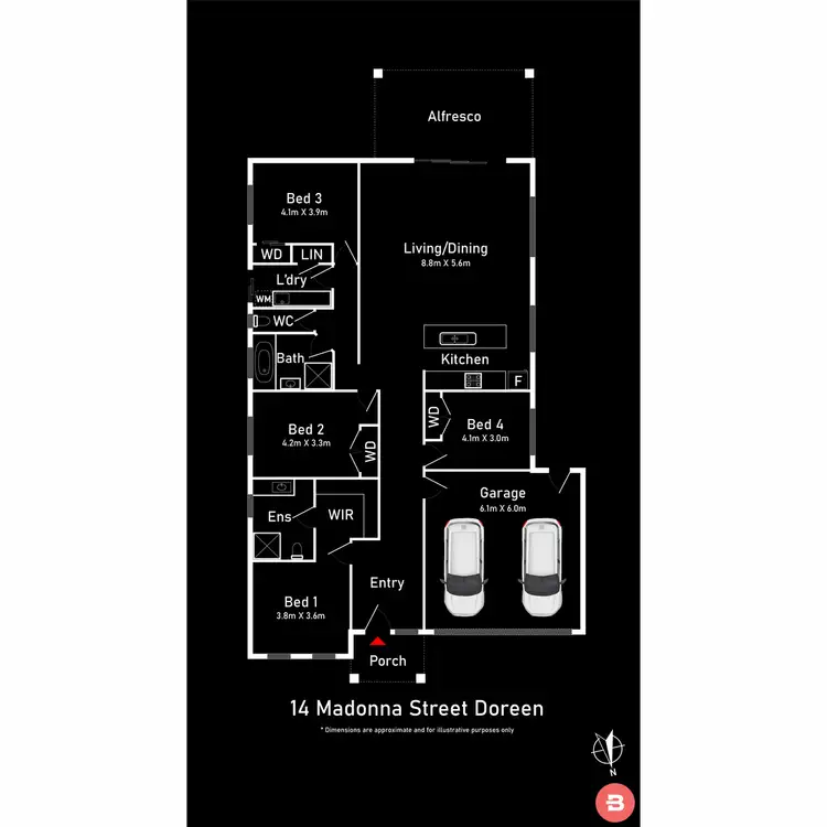 Floorplan of Homely house listing, 14 Madonna Street, Doreen VIC 3754