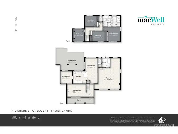 Floorplan of Homely house listing, 7 Cabernet Crescent, Thornlands QLD 4164