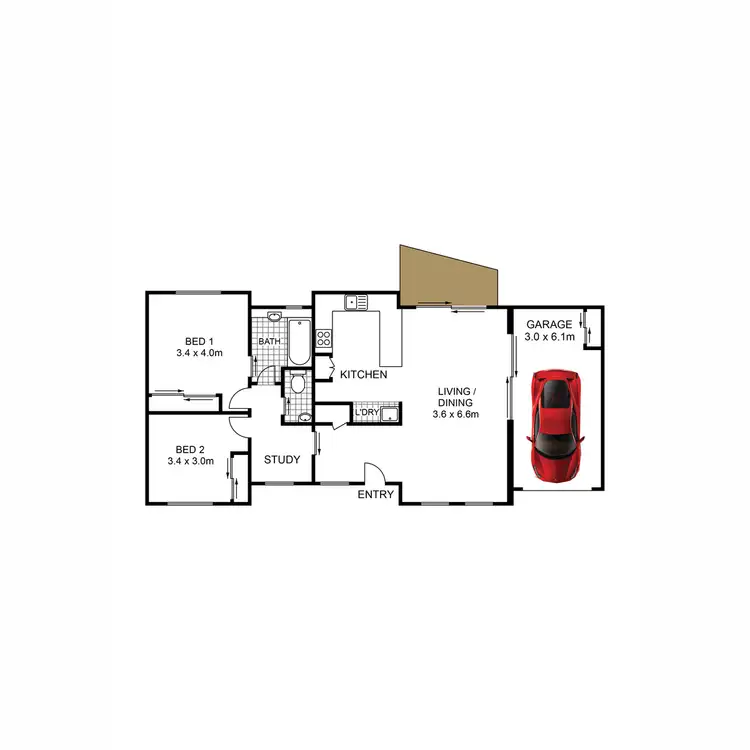 Floorplan of Homely unit listing, Unit 15/3 Swordgrass Court, Kallangur QLD 4503