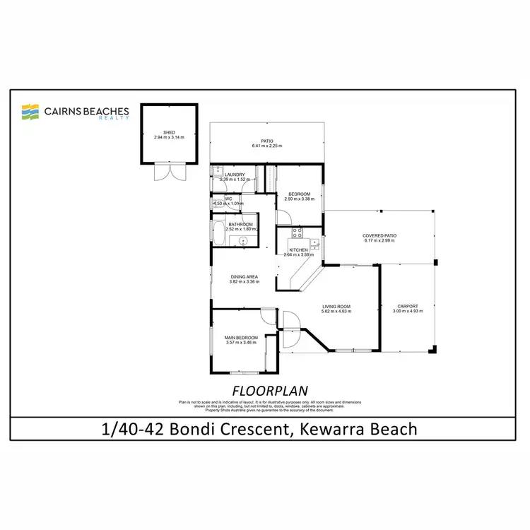 Floorplan of Homely semi-detached listing, 1/40-42 Bondi Crescent, Kewarra Beach QLD 4879