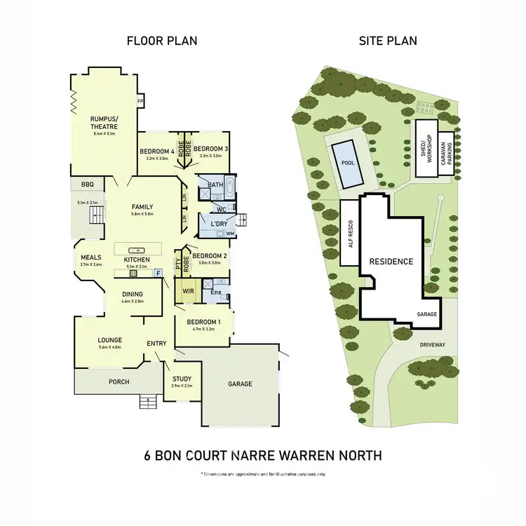 Floorplan of Homely house listing, 6 Bon Court, Narre Warren North VIC 3804