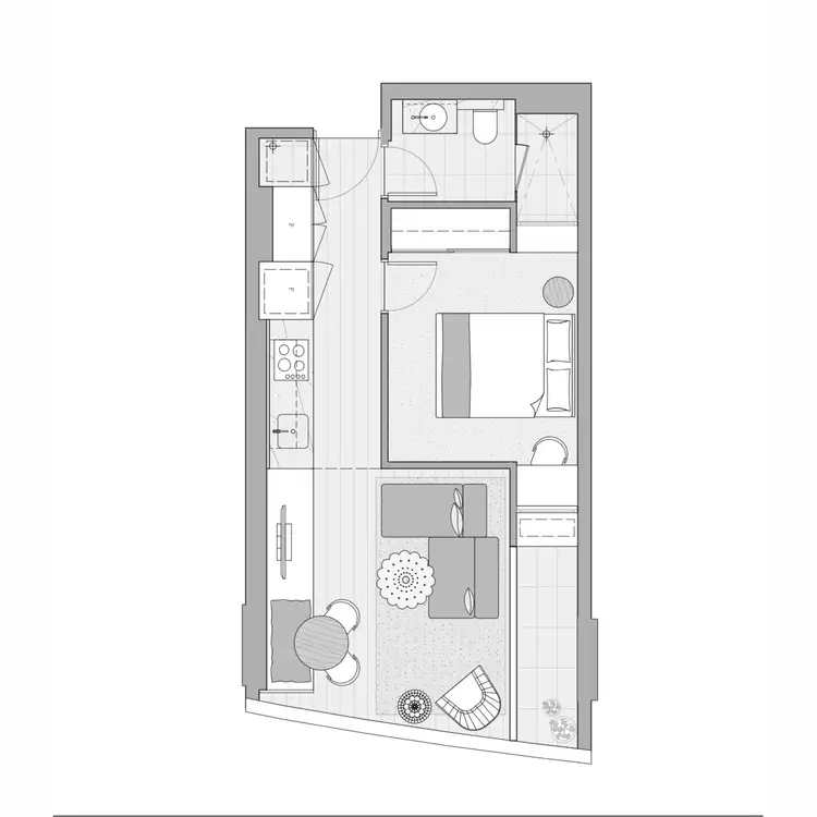 Floorplan of Homely apartment listing, 1103/23 Mackenzie Street, Melbourne VIC 3000