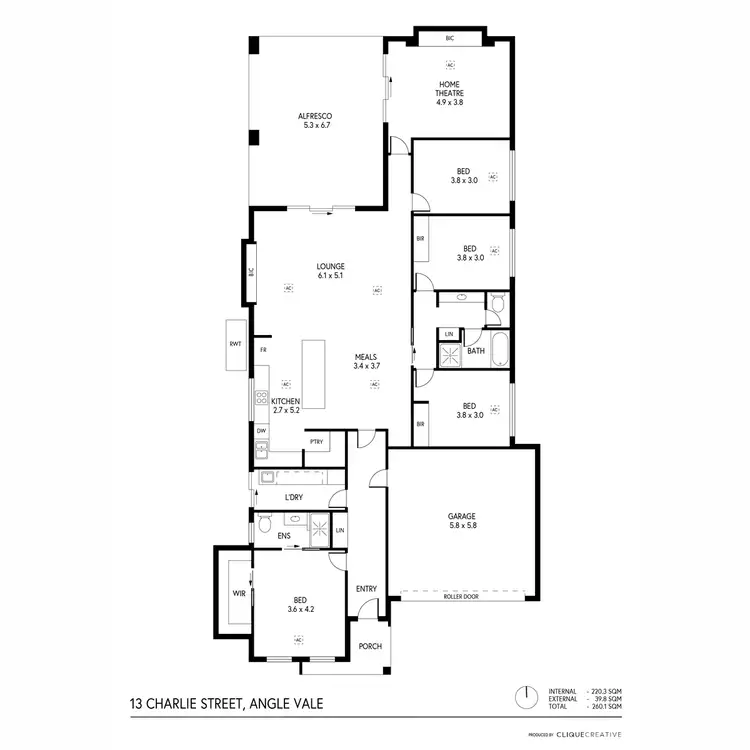 Floorplan of Homely house listing, 13 Charlie Street, Angle Vale SA 5117