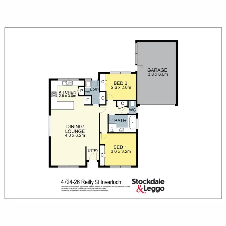 Floorplan of Homely unit listing, 4/24-26 Reilly Street, Inverloch VIC 3996