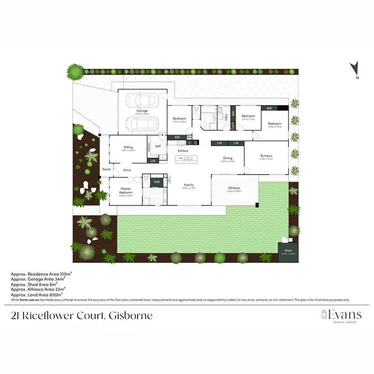 Floorplan of Homely house listing, 21 Riceflower Court, Gisborne VIC 3437