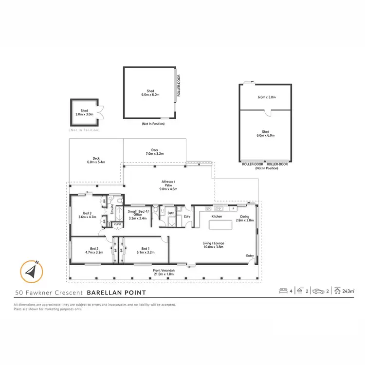 Floorplan of Homely house listing, 50 Fawkner Crescent, Barellan Point QLD 4306