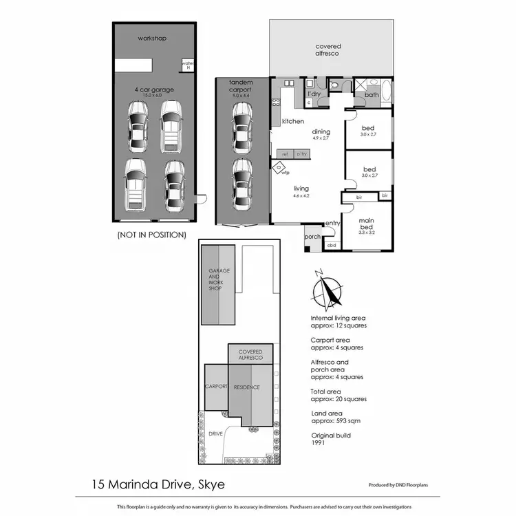 Floorplan of Homely house listing, 15 Marinda Drive, Skye VIC 3977