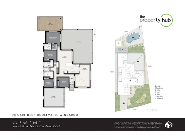 Floorplan of Homely house listing, 73 Carl Heck Boulevard, Windaroo QLD 4207