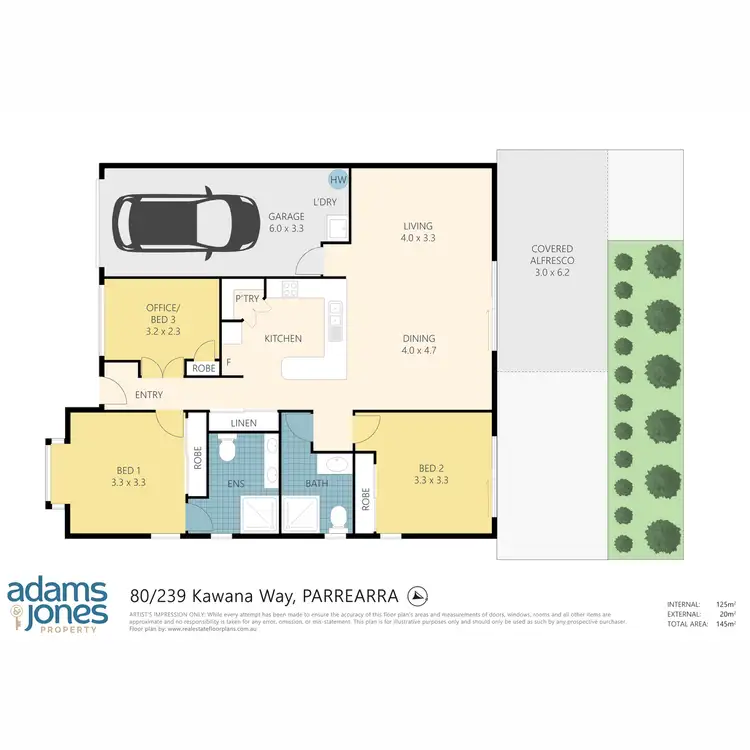 Floorplan of Homely villa listing, 80/239 Kawana Way, Parrearra QLD 4575