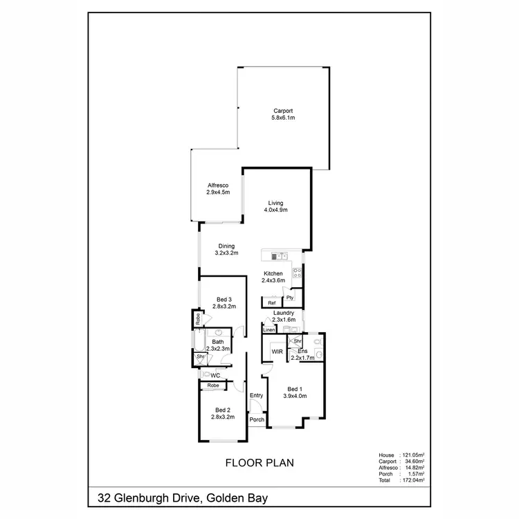 Floorplan of Homely house listing, 32 Glenburgh Drive, Golden Bay WA 6174
