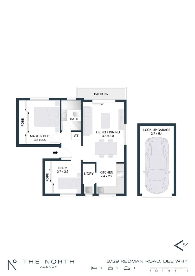 Floorplan of Homely unit listing, 3/29 Redman Road, Dee Why NSW 2099