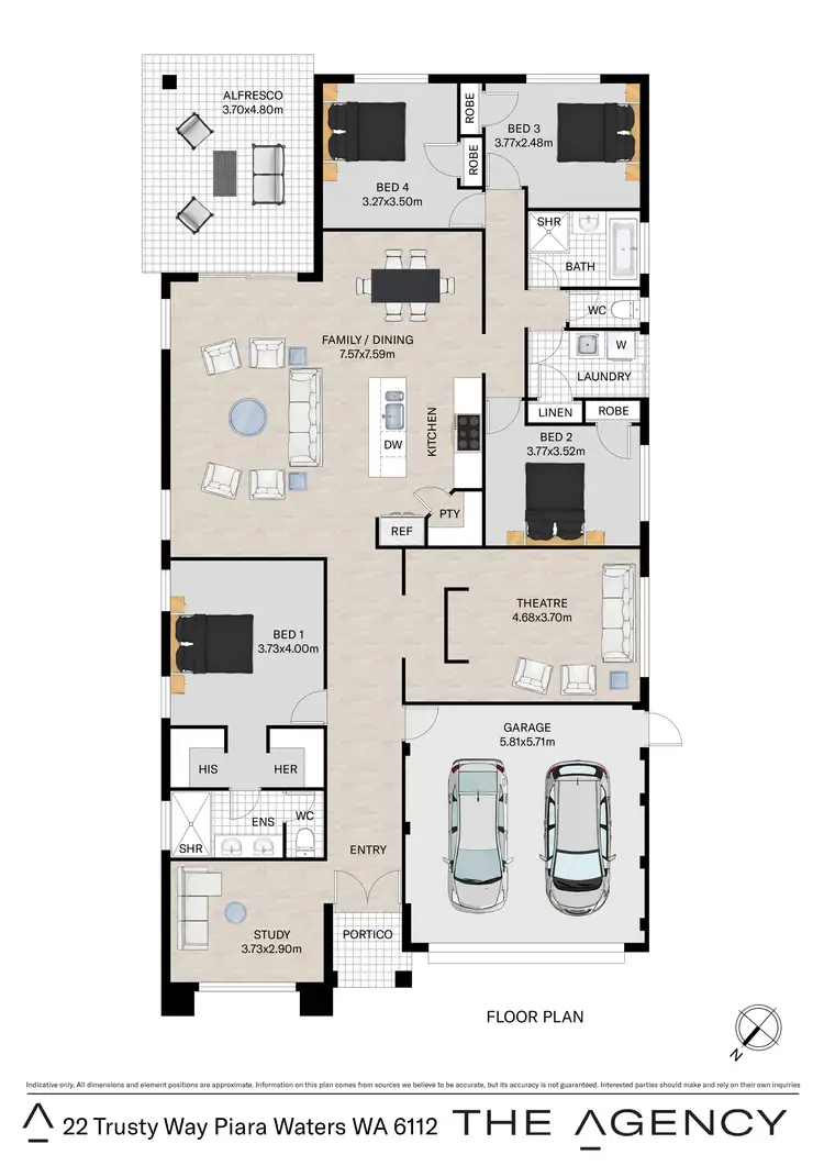 Floorplan of Homely house listing, 22 Trusty Way, Piara Waters WA 6112