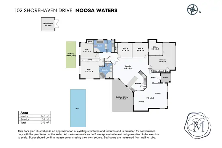 Floorplan of Homely house listing, 102 Shorehaven Drive, Noosa Waters QLD 4566
