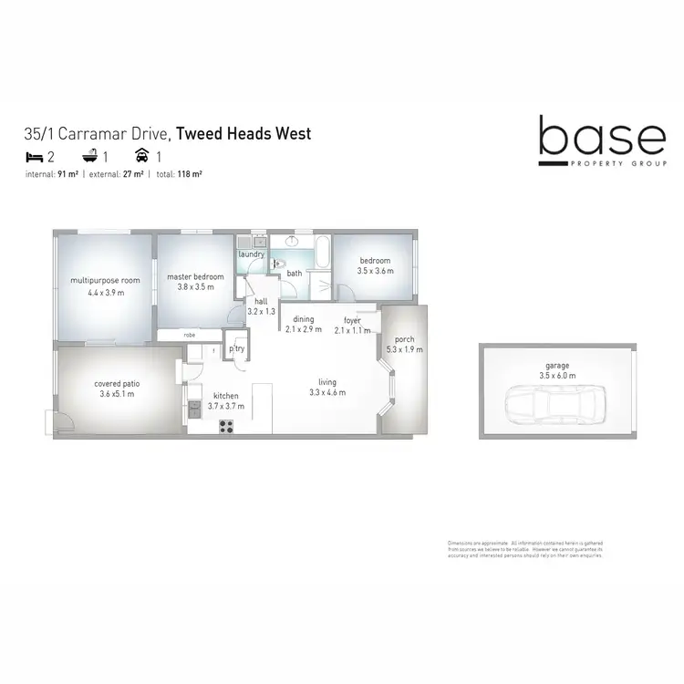 Floorplan of Homely villa listing, 35/1 Carramar Drive, Tweed Heads West NSW 2485