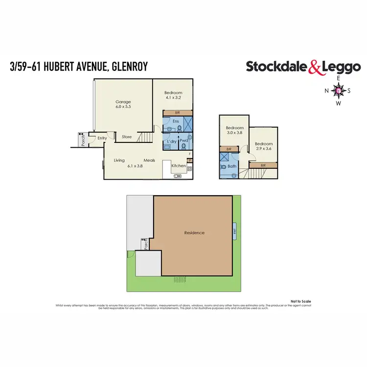 Floorplan of Homely townhouse listing, 3/59 - 61 Hubert Avenue, Glenroy VIC 3046