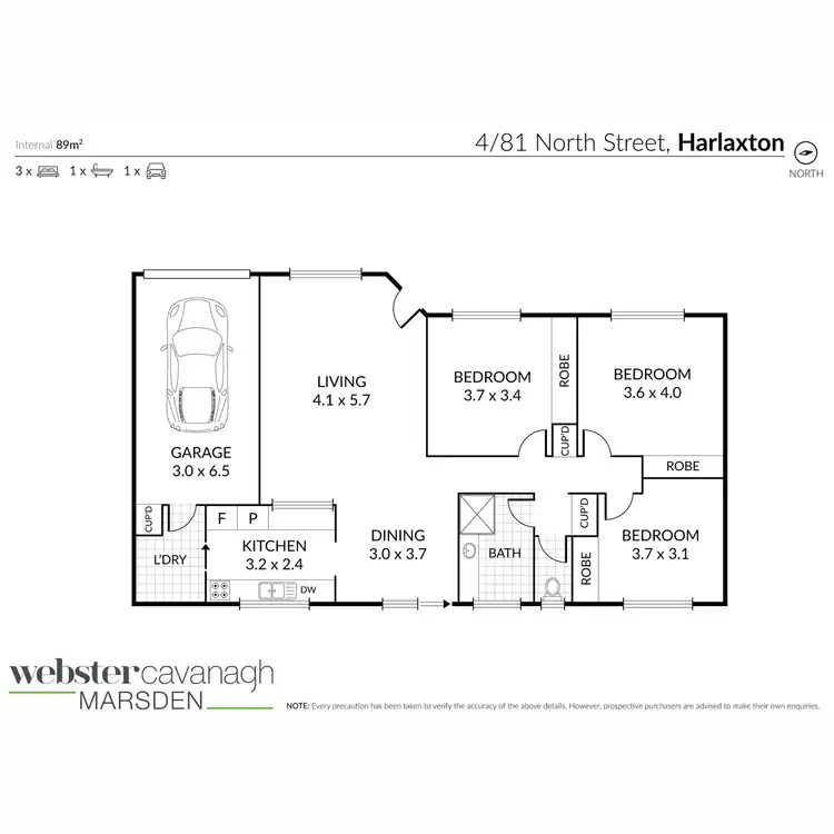 Floorplan of Homely unit listing, 4/81 North Street, Harlaxton QLD 4350