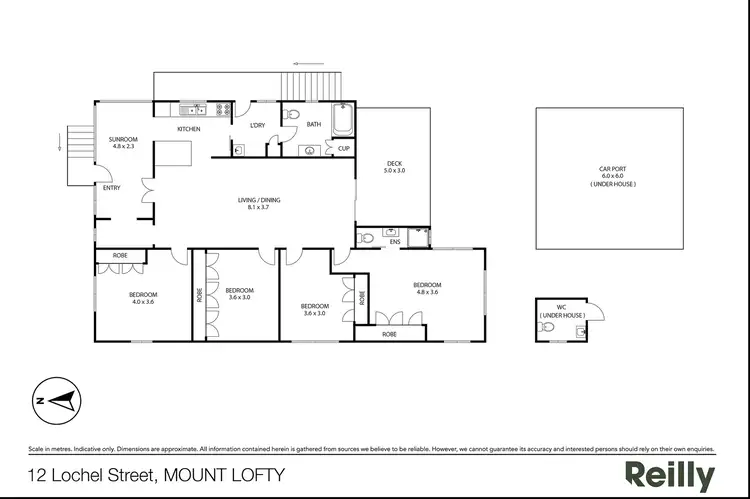 Floorplan of Homely house listing, 12 Lochel Street, Mount Lofty QLD 4350