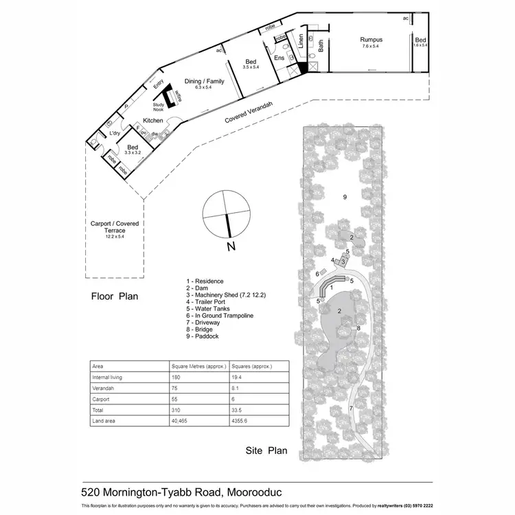 Floorplan of Homely rural property listing, 520 Mornington-Tyabb Road, Moorooduc VIC 3933