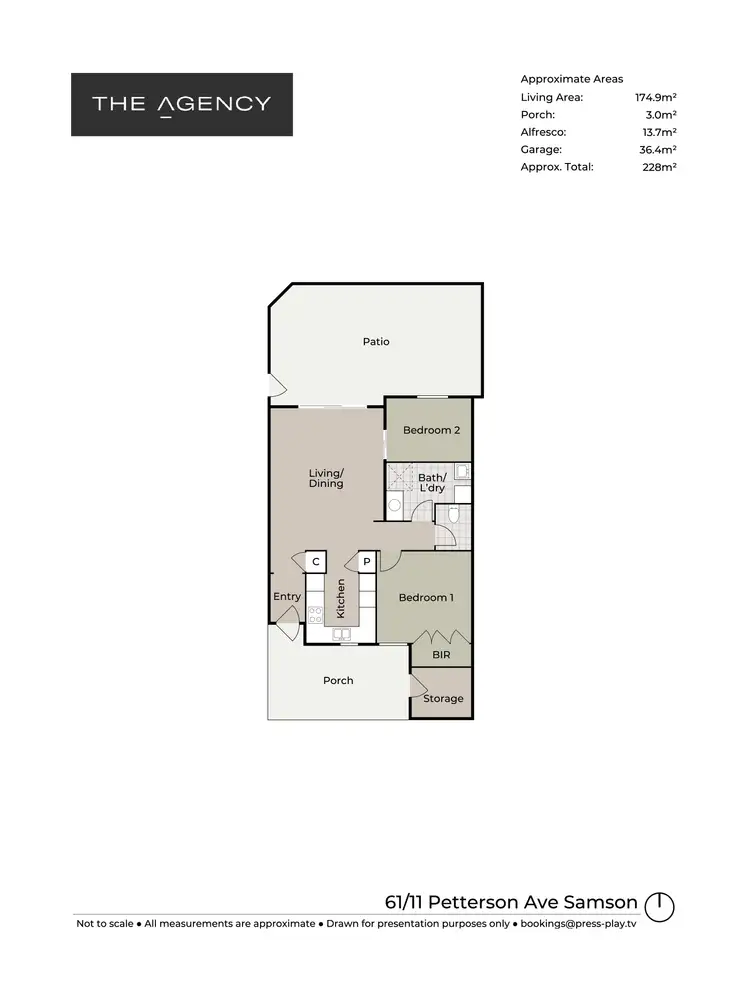 Floorplan of Homely unit listing, 61/11 Petterson Avenue, Samson WA 6163