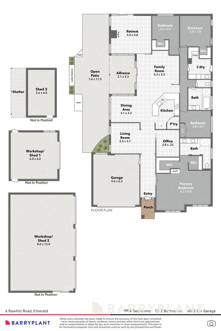 Floorplan of Homely house listing, 6 Rawhiti Road, Emerald VIC 3782