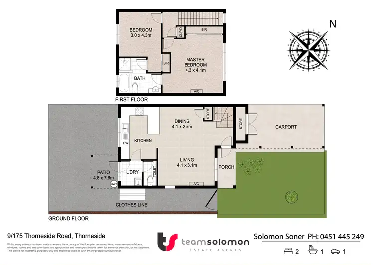 Floorplan of Homely townhouse listing, 9/175 Thorneside Road, Thorneside QLD 4158