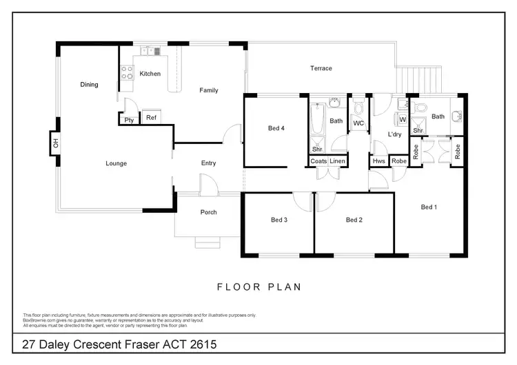 Floorplan of Homely house listing, 27 Daley Crescent, Fraser ACT 2615