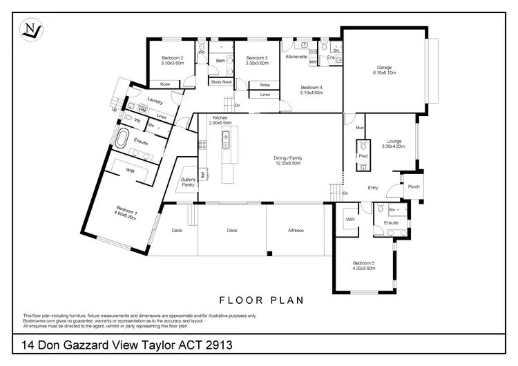 Floorplan of Homely house listing, 14 Don Gazzard View, Taylor ACT 2913